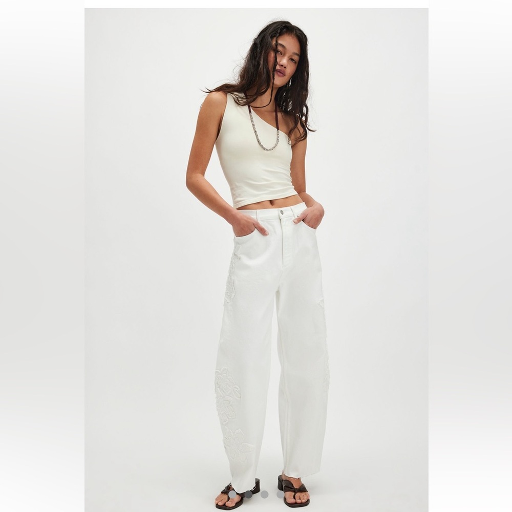 DRIFTWOOD White Flare Wide Leg Jeans